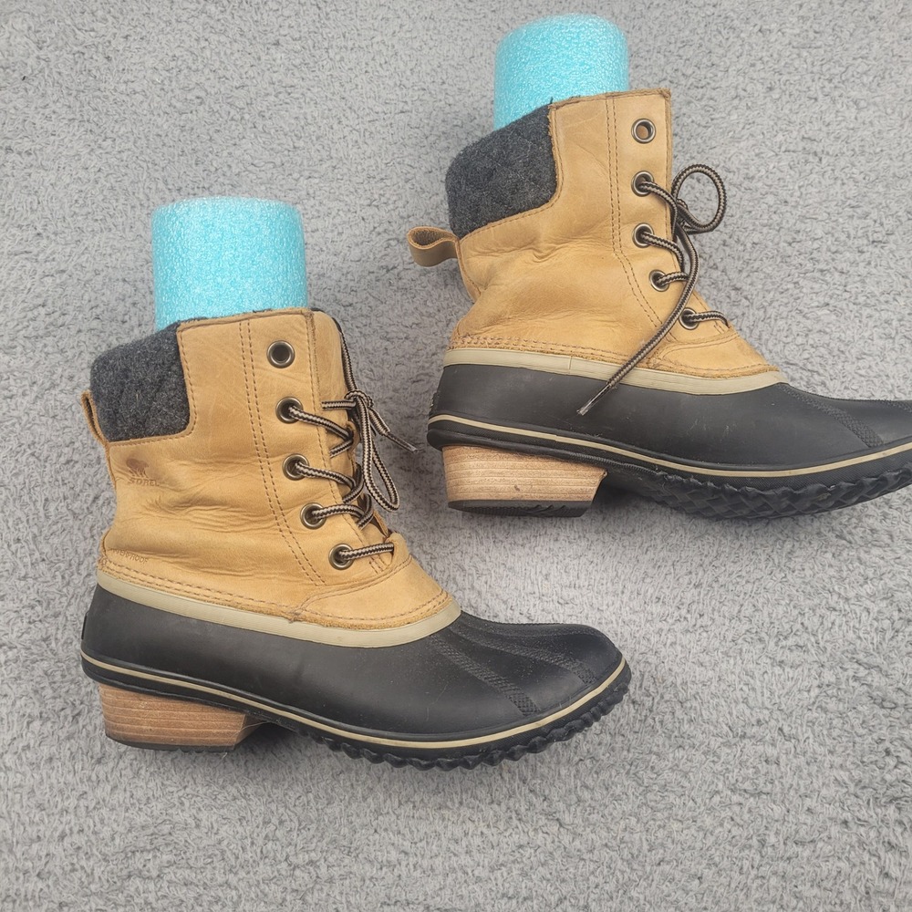 Sorel Women Slimpack‎ II Waterproof Winter Boots Lace Up Size 10.5